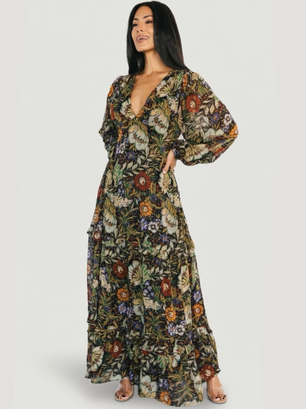 Baltic Born Bowman Deep V Maxi Dress Floral Boutique